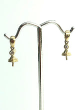 Pearl Pendant Setting - 14K Yellow Gold, Rose Gold, White Gold with Diamond - Setting only. No pearl included. Z1090