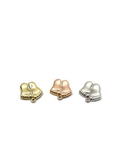 14K solid white gold , rose gold & yellow gold feet charm , SKU# L-24