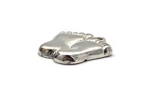 14K solid white gold , rose gold & yellow gold feet charm , SKU# L-24