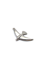 14K solid white gold, yellow gold and rose gold bird charm, SKU# L-10