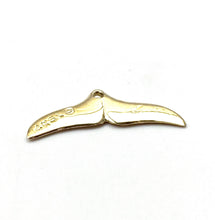 14K solid white and yellow gold whale tail , SKU# L-31