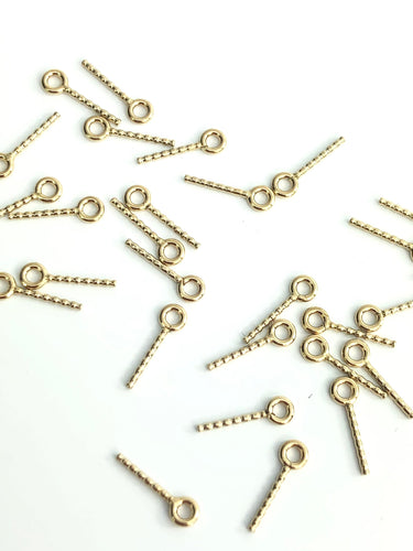 14K Y Eye Screw Pearl Peg