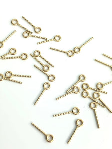 14K Y Eye Screw Pearl Peg
