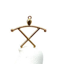14K solid white gold, rose gold and yellow gold hawaiian charm , SKU# L-107