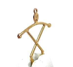 14K solid white gold, rose gold and yellow gold hawaiian charm , SKU# L-107