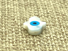 Mother Of Pearls Blue Eye Palm Beads, Mother Of Pearl Beads, Evil Eye Beads, Sku#M11