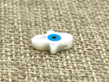 Mother Of Pearls Blue Eye Palm Beads, Mother Of Pearl Beads, Evil Eye Beads, Sku#M11