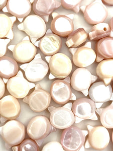Mother Of Pearls Pink Cat Beads, Sku#M19