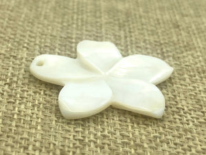 Mother Of Pearls Plumeria Beads, Sku#M65