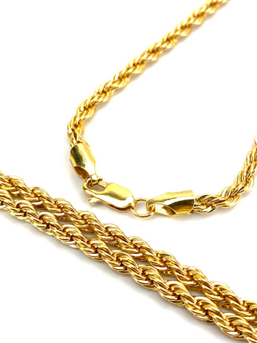 4mm French rope chain, 14KGF, 18 - 26 inch 14K gold filled chain, SKU# FR-4