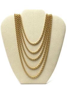 4mm French rope chain, 14KGF, 18 - 26 inch 14K gold filled chain, SKU# FR-4