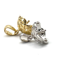 14K solid yellow and white gold bail, SKU# TP-022