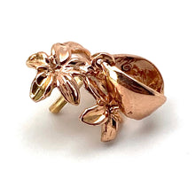 14K solid rose gold flower bail, SKU# to-974