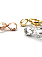14K solid yellow gold, white gold and rose gold bail, SKU# TP-104