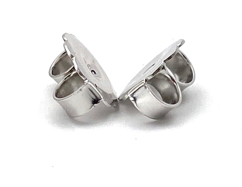 14K solid white gold earring backing, SKU#20-27-20