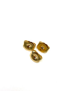 14K solid yellow gold earring backing, SKU# 11-27-20