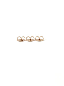 14K solid rose gold earring backing, SKU# 15-27-10