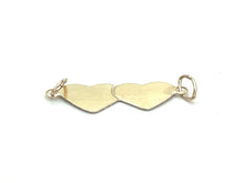 14K Solid Gold Double Heart, Sku#574.020C