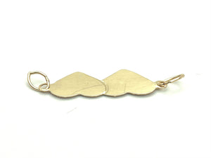 14K Solid Gold Double Heart, Sku#574.020C