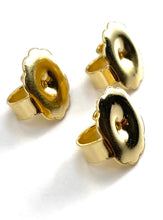 14K solid yellow gold earring backing, SKU#18-27-20