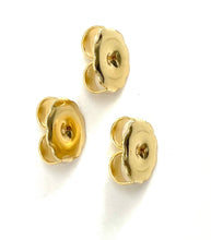 14K solid yellow gold earring backing, SKU#18-27-20
