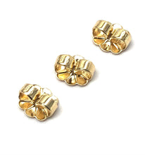 14K solid yellow gold flower earring backing, SKU# 11-27-601