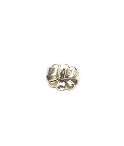 14K solid white gold earring backing, SKU# 20-27-601
