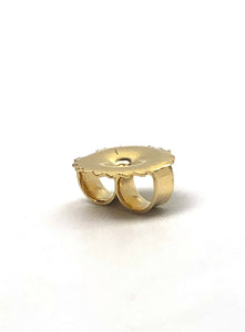 14k solid yellow gold earring backing, SKU# 18-27-10
