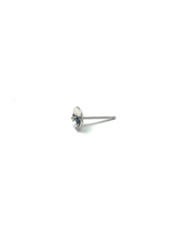 14K solid white gold earring pearl post, SKU# 12-28-623