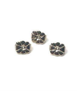 14K solid white gold flower ear backing, SKU# 12-54-120