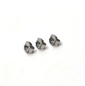 14K solid white gold ear backing, SKU# 12-27-1805
