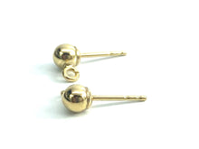14K Solid Gold Earpost 4mm Ball, Sku#11-28-1831-WC