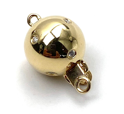 14K solid yellow bail w/ 0.05 carat diamonds, SKU# A375-L4