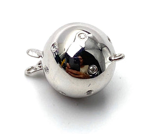 14K solid white gold bail w/ diamonds, SKU# A102-L4