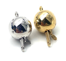 14K solid white and yellow gold bail w/ 0.04 diamonds, SKU# A381-L4