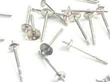 14K White Gold Ear Post 2.5mm Cup, Sku#12-28-3022