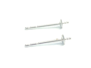 14K White Gold Ear Post 2.5mm Cup, Sku#12-28-3022