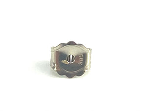 Solid White Gold Earring Back, Sku#12-27-510
