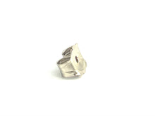 Solid White Gold Earring Back, Sku#12-27-510