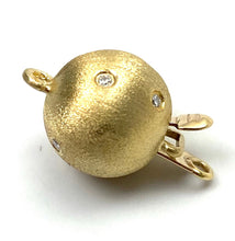 14K 9.74 mm solid yellow gold clasp w/ 0.05 carat diamonds, SKU# A287M-L4