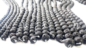 Lava Rock Bead Strands