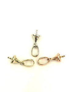 14K yellow gold , white gold , rose gold bail sku#TP-156
