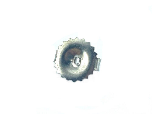14K White Gold Ear Nut, Sku#12-27-10