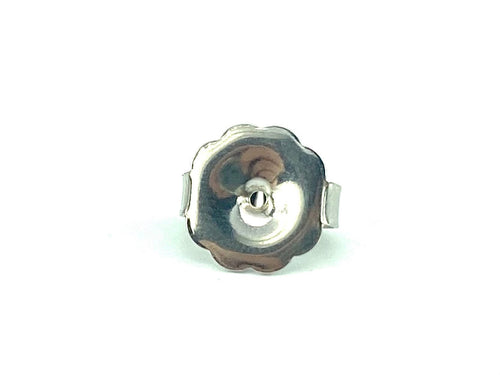 14K White Gold Ear Nut FP Jumbo, Sku #12-27-20