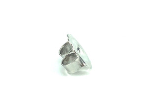 14K White Gold Ear Nut FP Jumbo, Sku #12-27-20