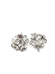 14K solid white gold, gold and rose gold octopus setting , SKU# JPP-964