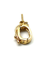 14K solid yellow gold bail , 0.04CT diamond , SKI# APGP07Y