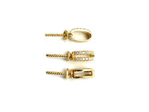 14K solid yellow gold bail , SKU# 20099-18K