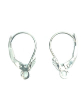14K White Gold Lever Back Ear Wire, Sku#12-29-3/CR