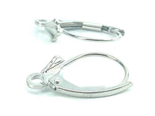 14K White Gold Lever Back Ear Wire, Sku#12-29-3/CR